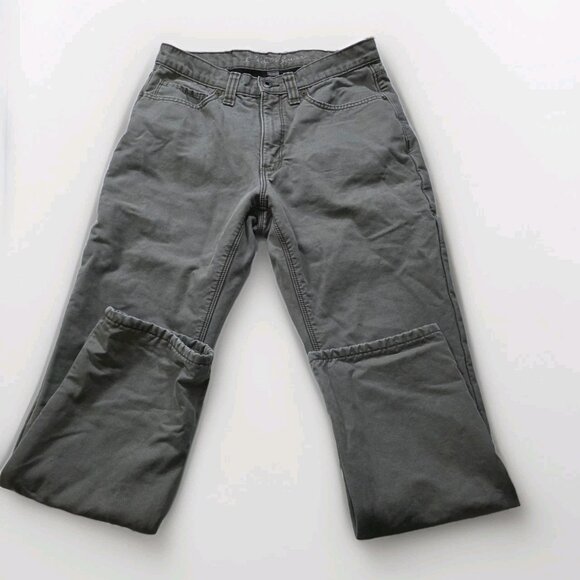 Eddie Bauer Fleece Lined Pants Mens 30x30 (28) Gray Twill Cotton Straight Tech - Picture 9 of 16